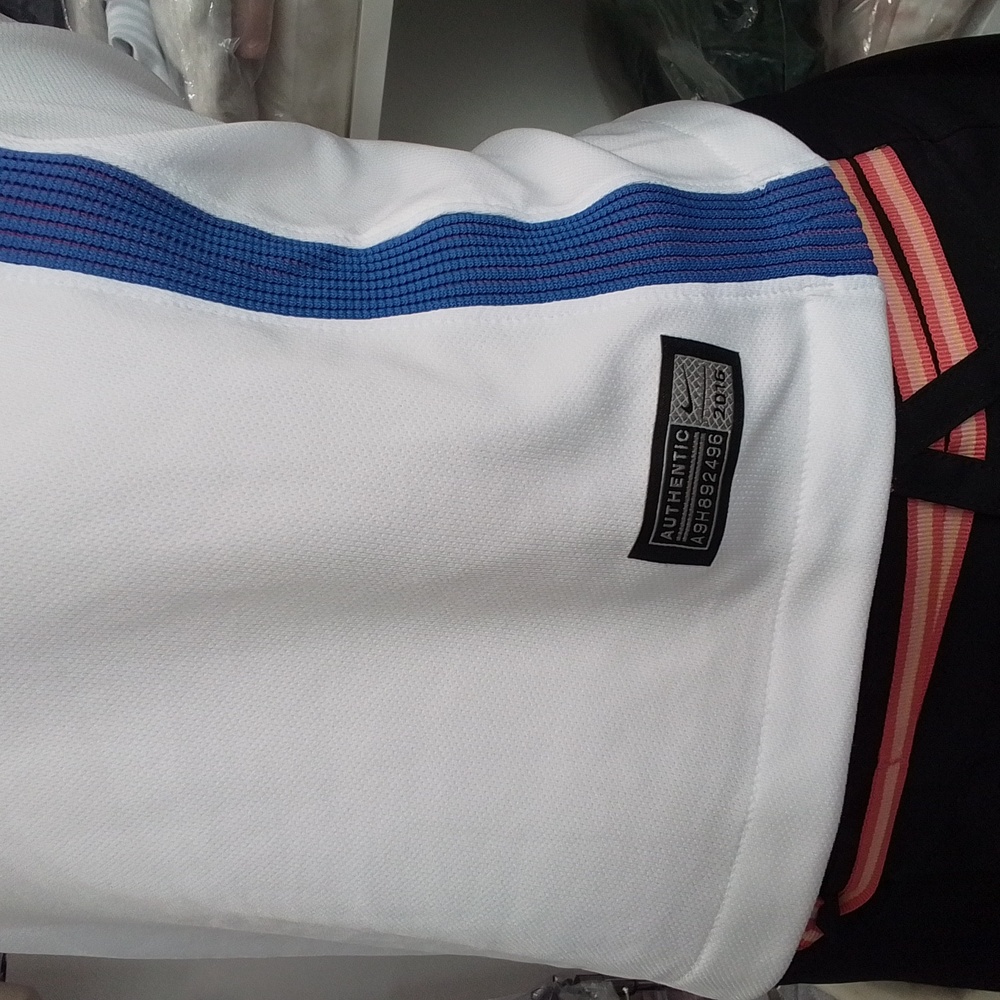 Nike USA White Short Sleeve Soccer Tee with Blue Accents - Picture 4 of 15